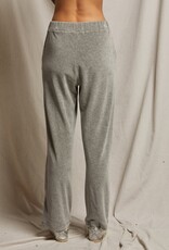 perfectwhitetee Holly Velour Relaxed Leg Sweatpant