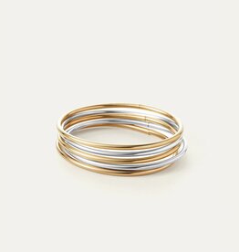 Jenny Bird Dane Bangle Set - 5pk Two-Tone 7"