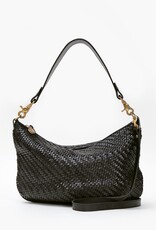 Clare V. Moyen Messenger - Black Woven Zig Zag
