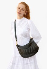 Clare V. Moyen Messenger - Black Woven Zig Zag