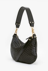 Clare V. Moyen Messenger - Black Woven Zig Zag