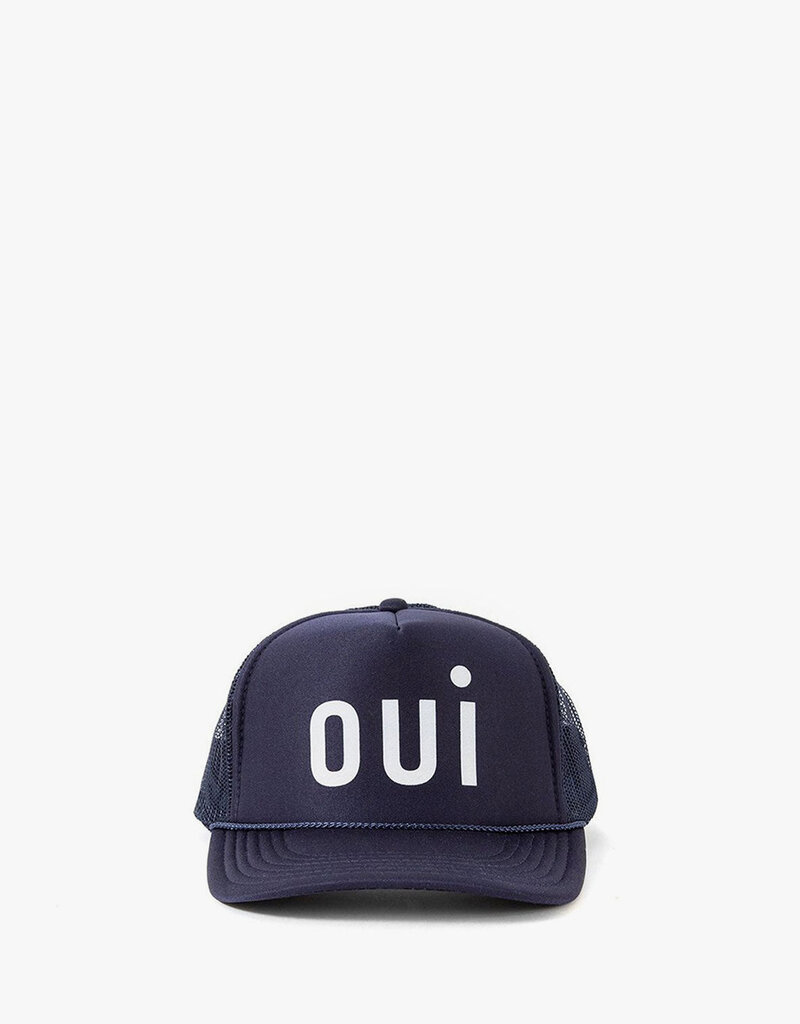 Clare V. Oui Trucker - Navy/Cream