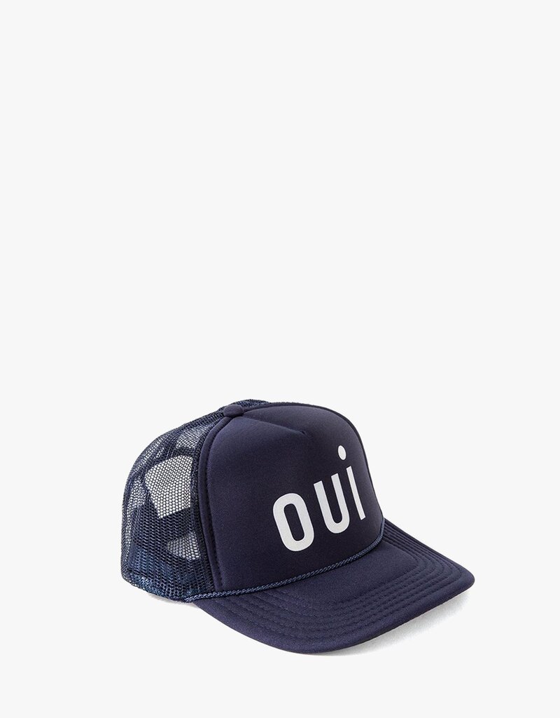 Clare V. Oui Trucker - Navy/Cream
