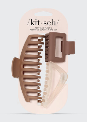Kitsch Neutral Assorted Claw Clip - Set of 3