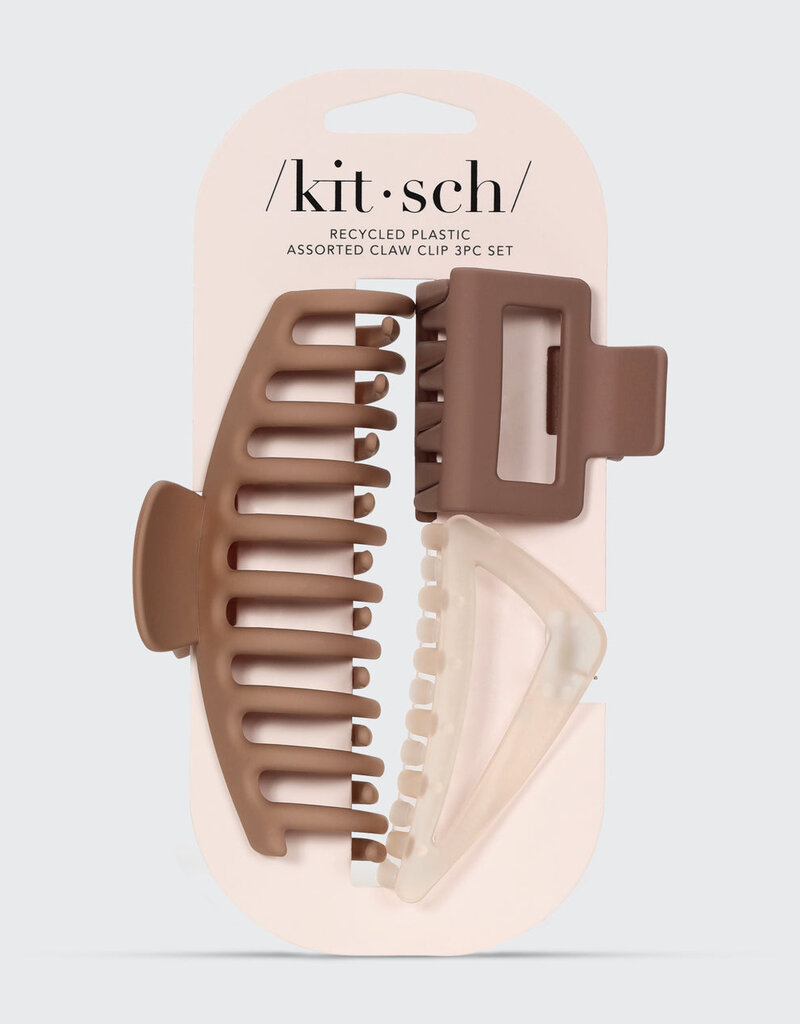 Kitsch Neutral Assorted Claw Clip - Set of 3