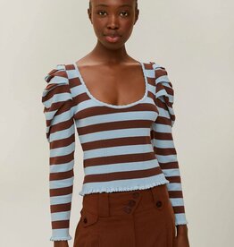 Farm Rio Striped Knit Blouse