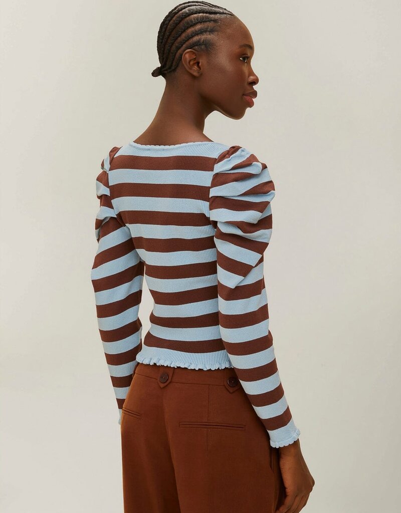 Farm Rio Striped Knit Blouse