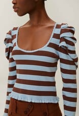 Farm Rio Striped Knit Blouse