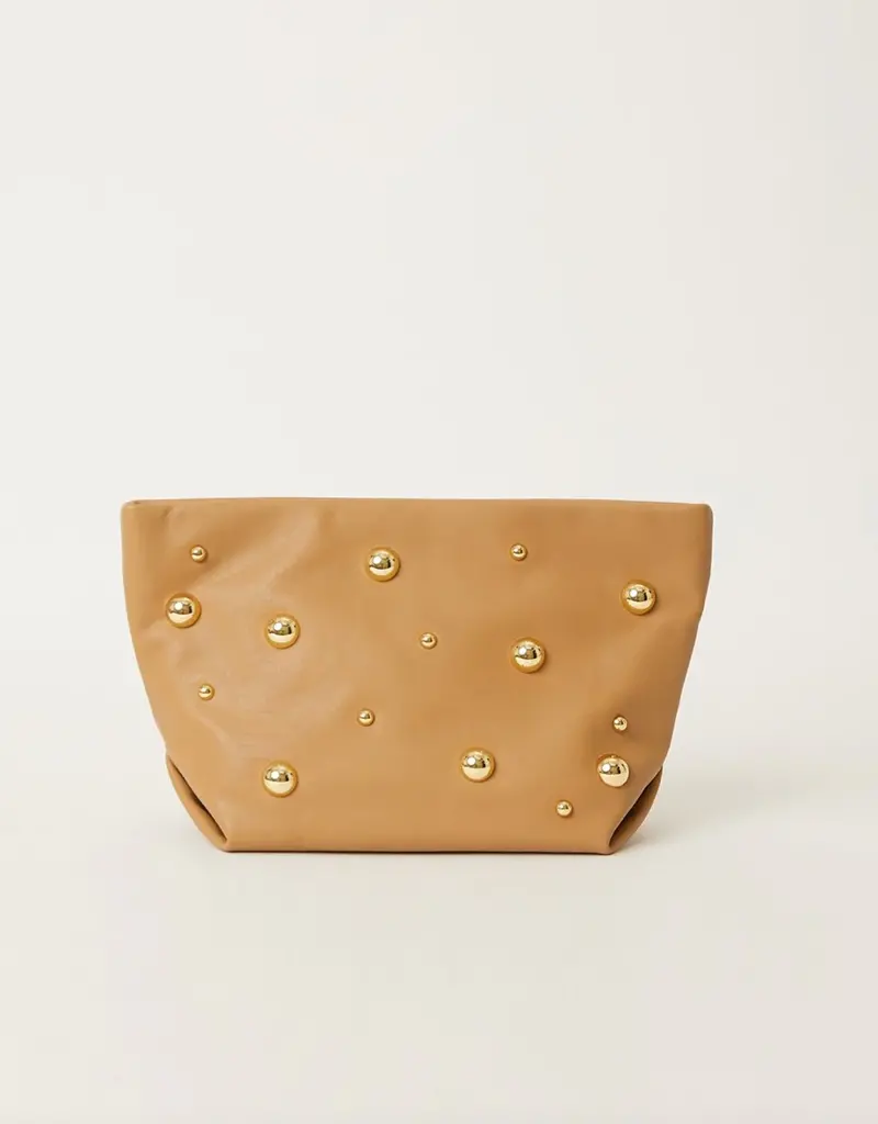 B-Low the Belt Georgette Clutch Moto - Vacchetta/Gold