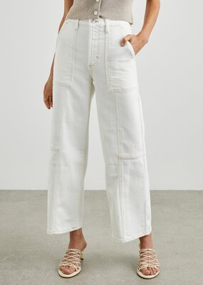 Rails Getty Crop Utility - Vintage Ecru Contrast  Stitch