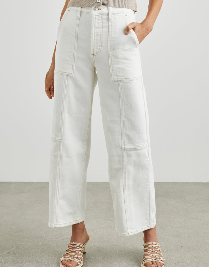 Rails Getty Crop Utility - Vintage Ecru Contrast  Stitch