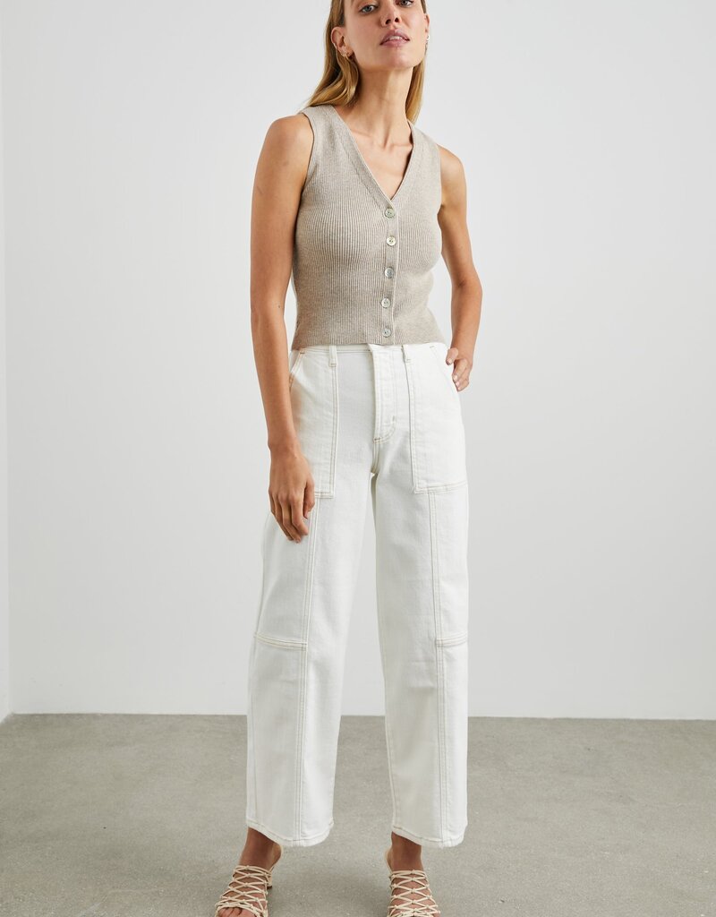 Rails Getty Crop Utility - Vintage Ecru Contrast  Stitch