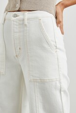 Rails Getty Crop Utility - Vintage Ecru Contrast  Stitch
