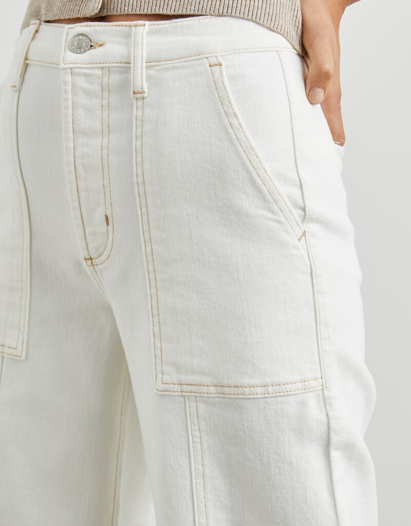 Rails Getty Crop Utility - Vintage Ecru Contrast  Stitch