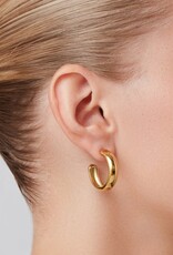 Jenny Bird Staple Hoops Medium - Gold
