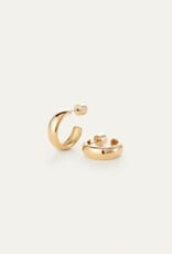 Jenny Bird Staple Hoops Small - Gold