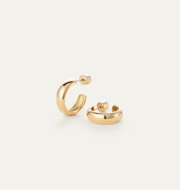 Jenny Bird Staple Hoops Small - Gold