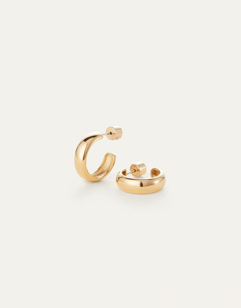 Jenny Bird Staple Hoops Small - Gold