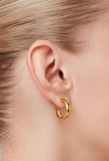 Jenny Bird Staple Hoops Small - Gold