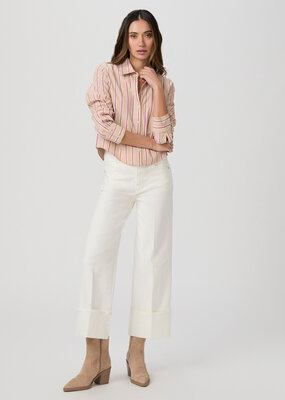 Paige Sasha Ankle Wide Leg - Tonal Ecru
