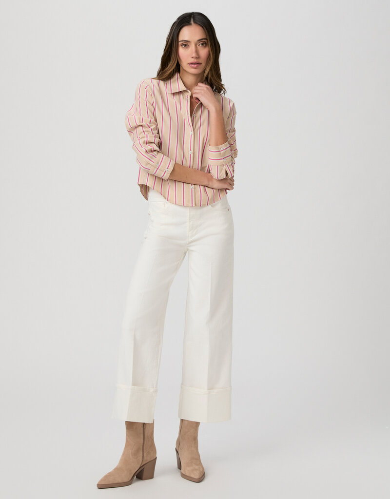 Paige Sasha Ankle Wide Leg - Tonal Ecru