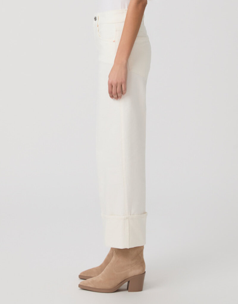 Paige Sasha Ankle Wide Leg - Tonal Ecru