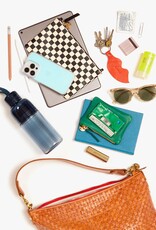 Clare V. Moyen Messenger - Natural & Cream Woven Checker
