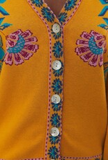 Farm Rio Yellow Mica Knit Cardigan