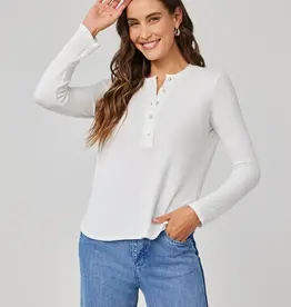 Bella Dahl Long Sleeve Wide Placket Henley