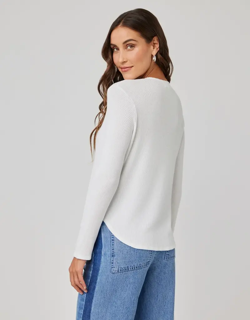 Bella Dahl Long Sleeve Wide Placket Henley