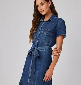 Bella Dahl Short Sleeve Seamed Shirt Dress