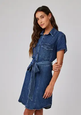 Bella Dahl Short Sleeve Seamed Shirt Dress