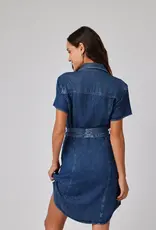 Bella Dahl Short Sleeve Seamed Shirt Dress