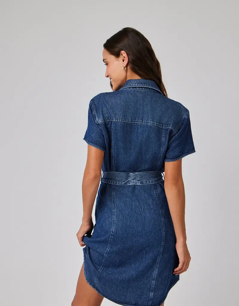 Bella Dahl Short Sleeve Seamed Shirt Dress