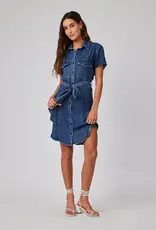 Bella Dahl Short Sleeve Seamed Shirt Dress