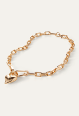 Jenny Bird Padlock Heart Pendant Necklace - Gold