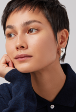 Jenny Bird Art Heart Puff Earrings - Silver