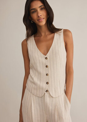 Z Supply Belfort Pinstripe Linen Vest