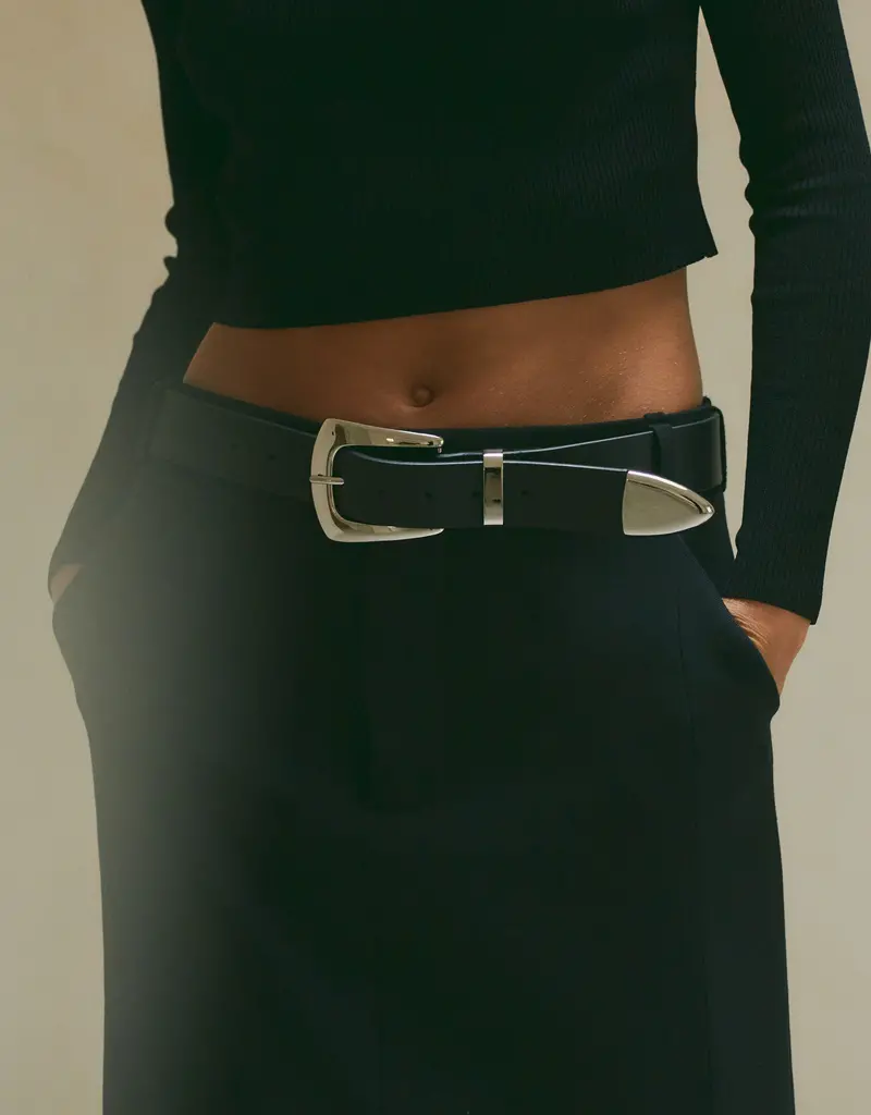 B-Low the Belt Jordana Mini Belt - Black/Silver