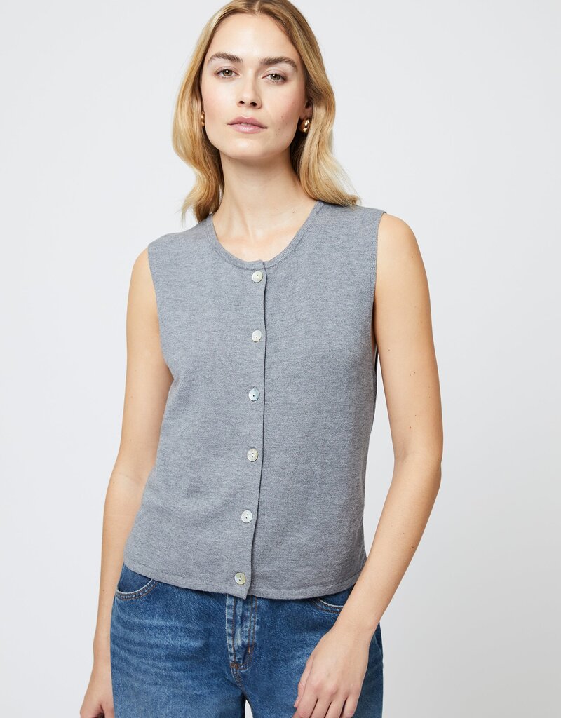 French Connection Cosysoft Buttoned Sweater Vest