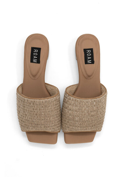 Raffia Square Sandal
