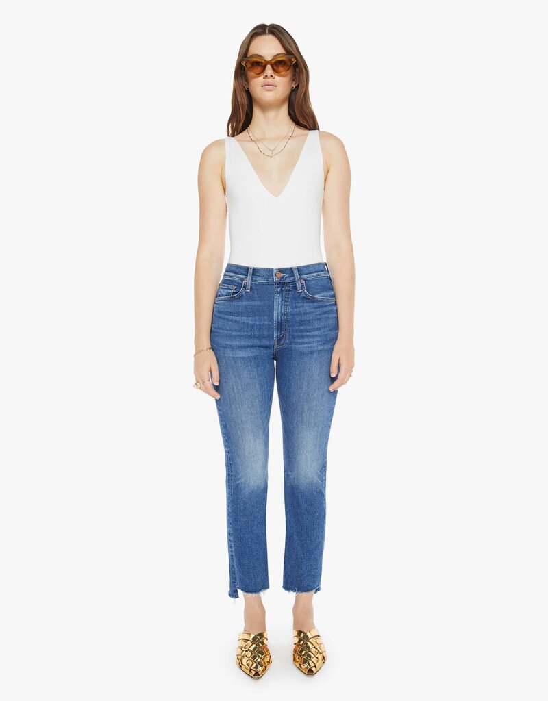 Mother High Waisted Rider Ankle Step Fray - Over The Top