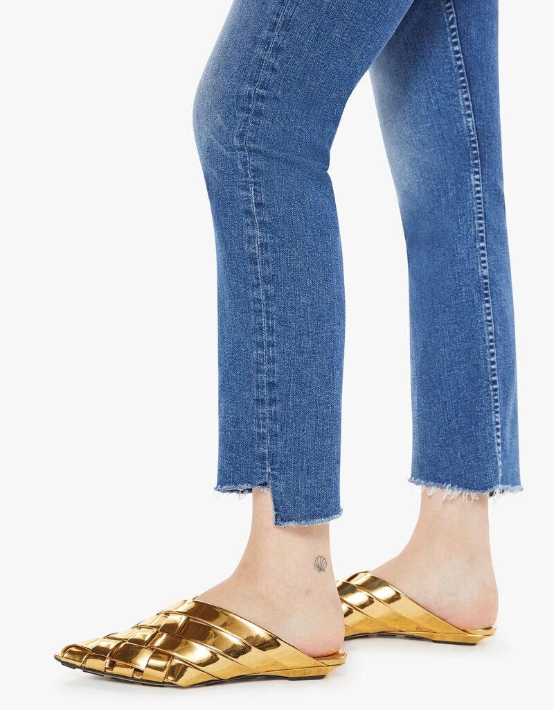 Mother High Waisted Rider Ankle Step Fray - Over The Top