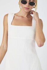French Connection Birdie Linen Square Neck Mini Dress