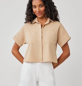 Bella Dahl Boxy Two Pocket Short Sleeve Shirt