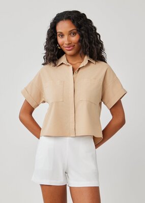 Bella Dahl Boxy Two Pocket Short Sleeve Shirt