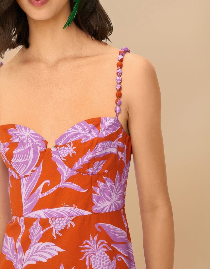 Farm Rio Tropical Swing Mix Midi Dress