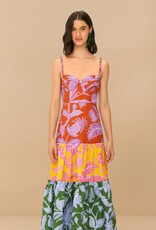 Farm Rio Tropical Swing Mix Midi Dress