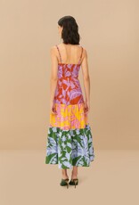 Farm Rio Tropical Swing Mix Midi Dress