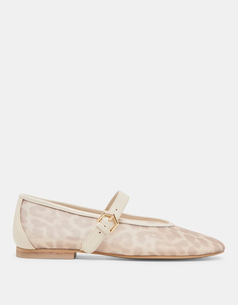 Dolce Vita Roslyn Ballet Flat - White Leopard Mesh
